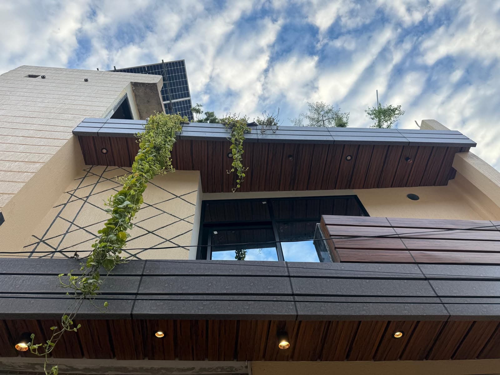 Completed modern residence exterior